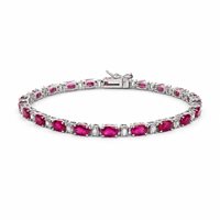 Pulsera Ultima Edizione Mujer tennis in Plata BAO1875-ROSSO